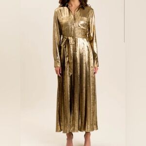 Alden Adair Dress - Bronze Gold Maxi Dress New XS New